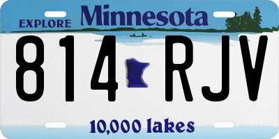 MN license plate 814RJV