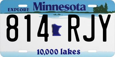 MN license plate 814RJY