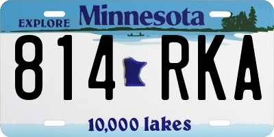 MN license plate 814RKA
