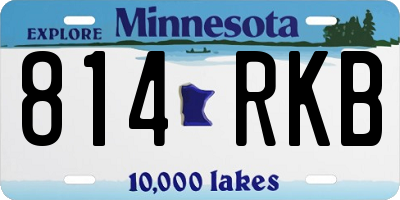 MN license plate 814RKB