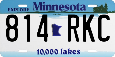 MN license plate 814RKC