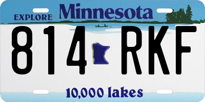 MN license plate 814RKF