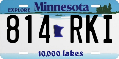 MN license plate 814RKI