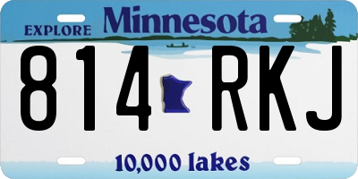 MN license plate 814RKJ