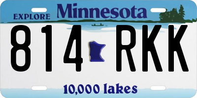 MN license plate 814RKK