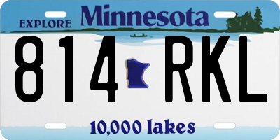 MN license plate 814RKL