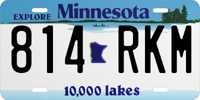 MN license plate 814RKM