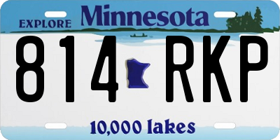 MN license plate 814RKP
