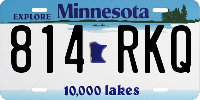 MN license plate 814RKQ