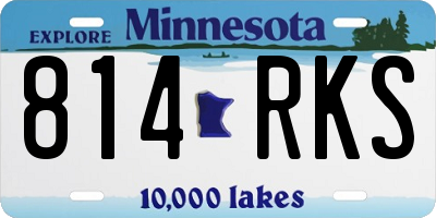 MN license plate 814RKS