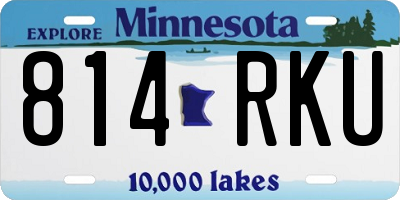 MN license plate 814RKU