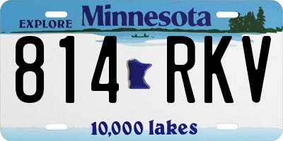 MN license plate 814RKV