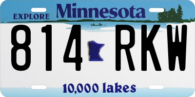 MN license plate 814RKW