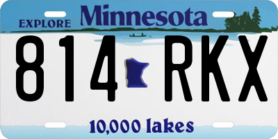 MN license plate 814RKX