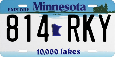 MN license plate 814RKY