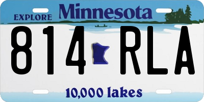 MN license plate 814RLA