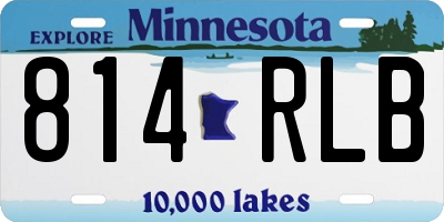 MN license plate 814RLB
