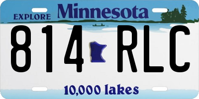 MN license plate 814RLC