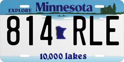 MN license plate 814RLE
