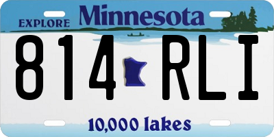 MN license plate 814RLI