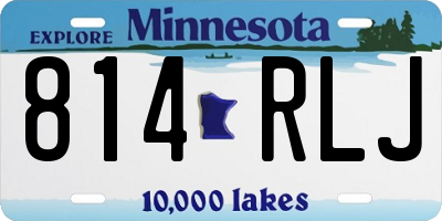 MN license plate 814RLJ