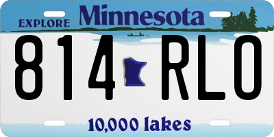 MN license plate 814RLO