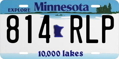 MN license plate 814RLP