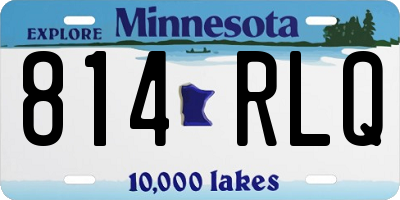 MN license plate 814RLQ
