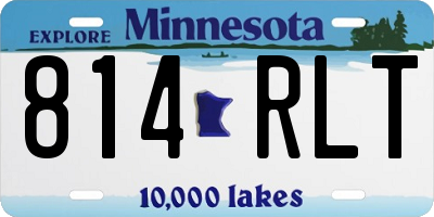 MN license plate 814RLT