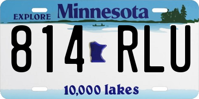 MN license plate 814RLU