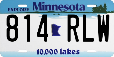 MN license plate 814RLW