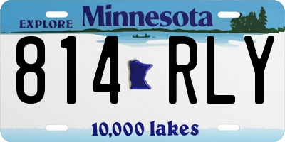 MN license plate 814RLY