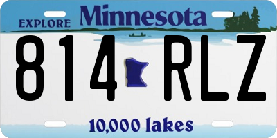 MN license plate 814RLZ