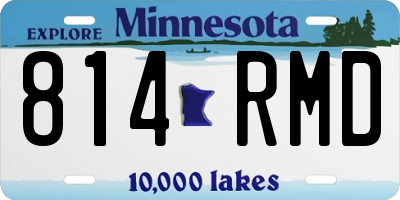 MN license plate 814RMD