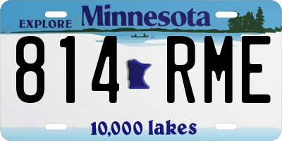 MN license plate 814RME