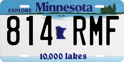 MN license plate 814RMF
