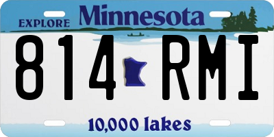 MN license plate 814RMI