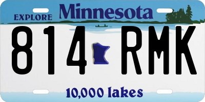 MN license plate 814RMK