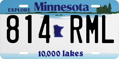 MN license plate 814RML