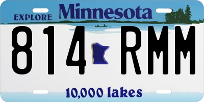 MN license plate 814RMM