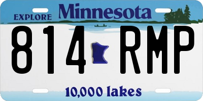 MN license plate 814RMP