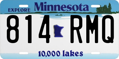 MN license plate 814RMQ