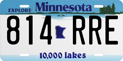MN license plate 814RRE