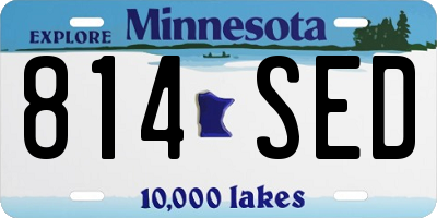 MN license plate 814SED