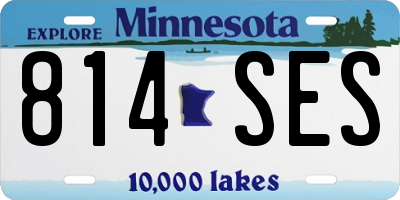 MN license plate 814SES