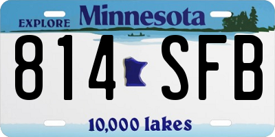 MN license plate 814SFB