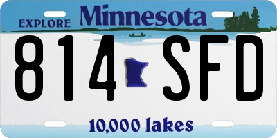 MN license plate 814SFD