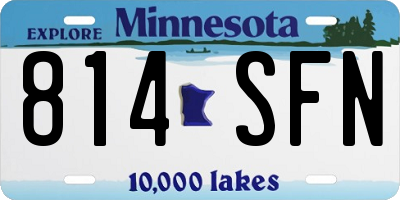 MN license plate 814SFN