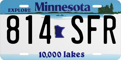 MN license plate 814SFR