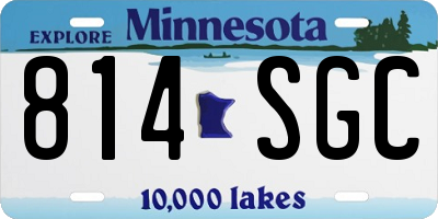 MN license plate 814SGC